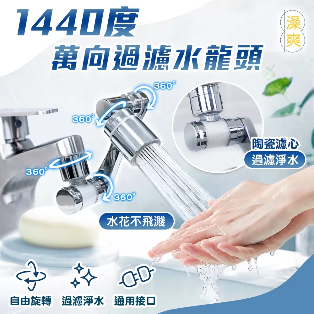 澡爽 ｜ 1440度萬向過濾水龍頭商品介紹-2-1