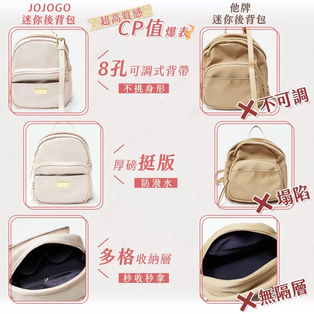 JOJOGO｜大容量迷你後背包商品介紹-2-6