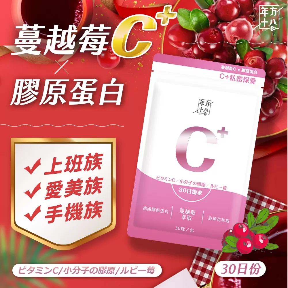 年方十八｜蔓越莓C x 膠原蛋白商品介紹-1-1