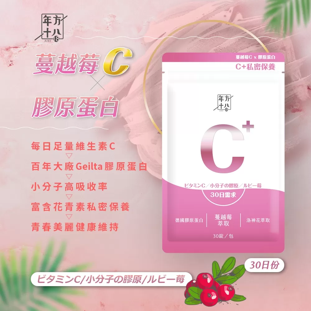 年方十八｜蔓越莓C x 膠原蛋白商品介紹-1-2