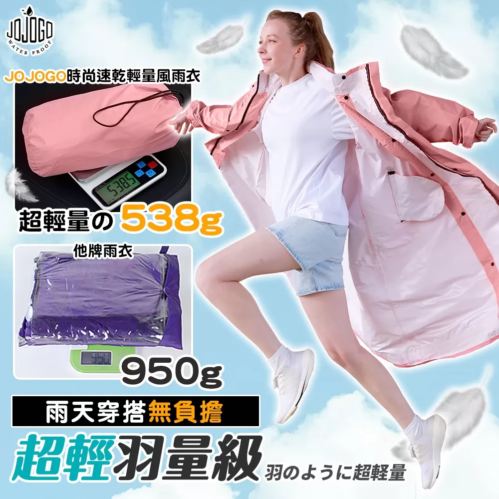 JOJOGO｜時尚速乾輕量風雨衣 商品介紹-2-6
