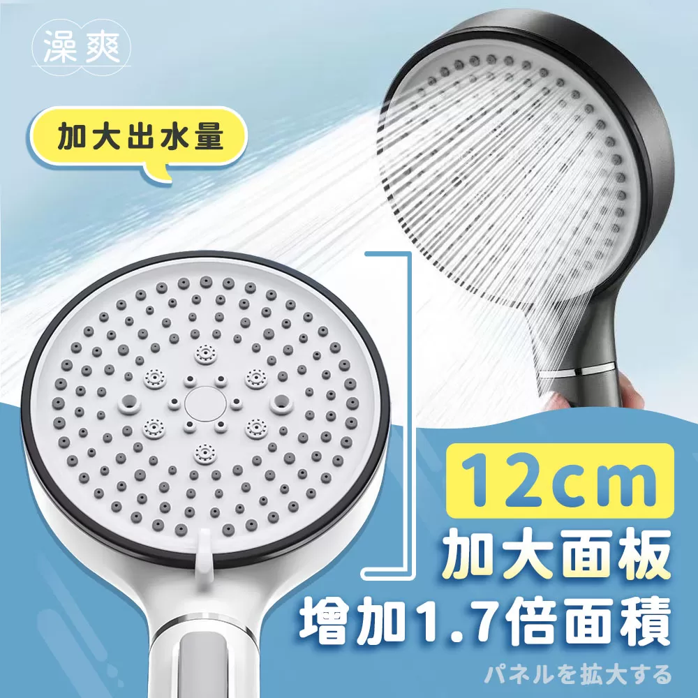 澡爽｜大面板增壓過濾蓮蓬頭組商品介紹-3