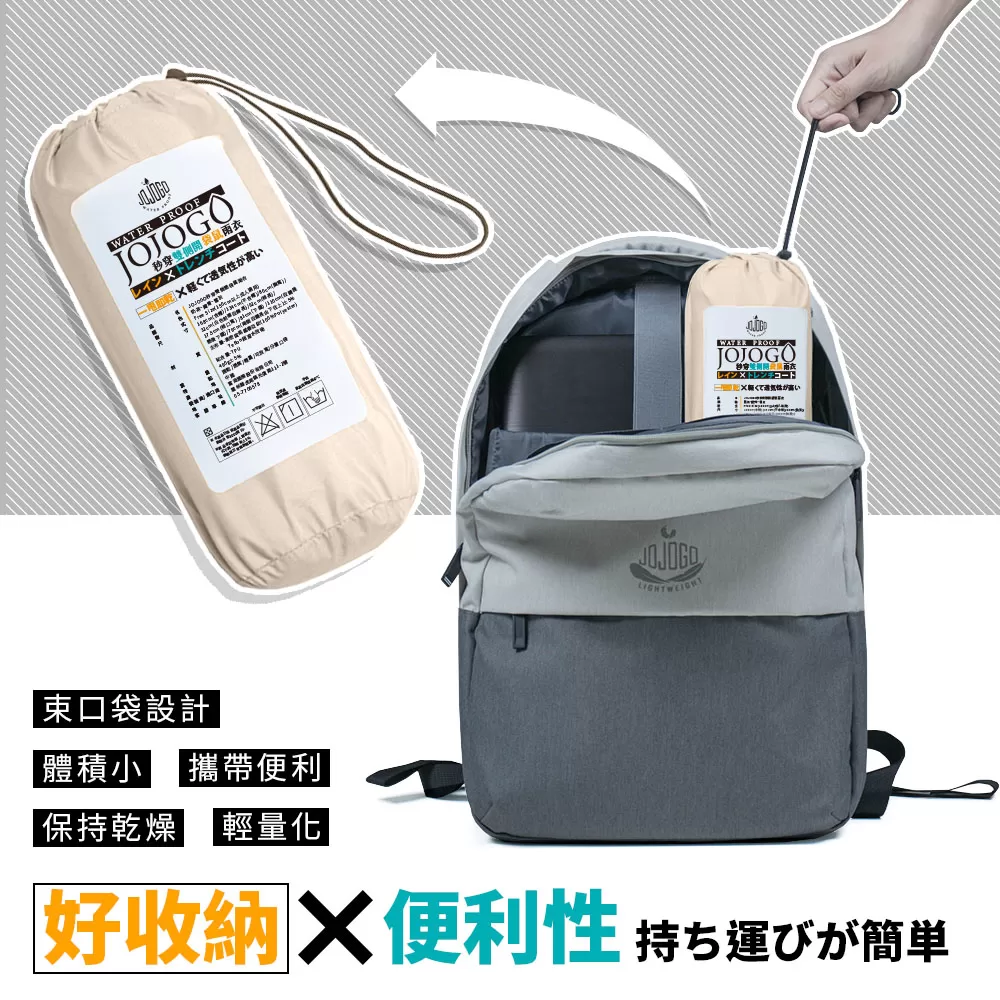 JOJOGO｜秒穿雙側開袋鼠雨衣商品介紹-47