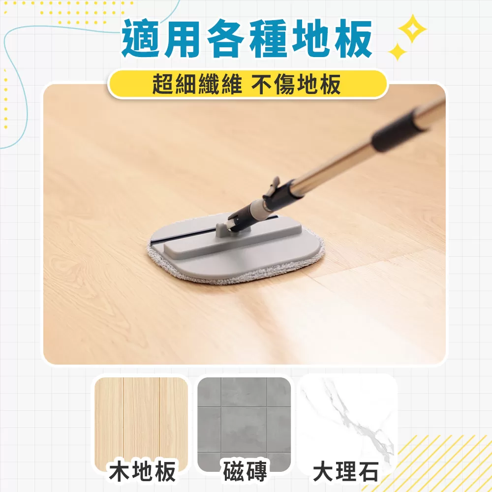 污利海｜可縮小淨污分離拖把組-超細纖維拖把布(2片入)商品介紹-1-4